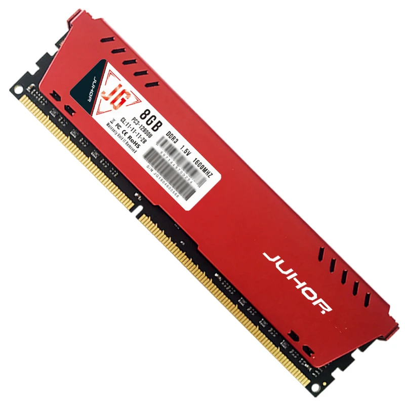 JUHOR Ddr3 1600Mhz 1 5 V 240 Pin Ram память с теплоотводом для ПК рабочего стола (8G)|Оперативная