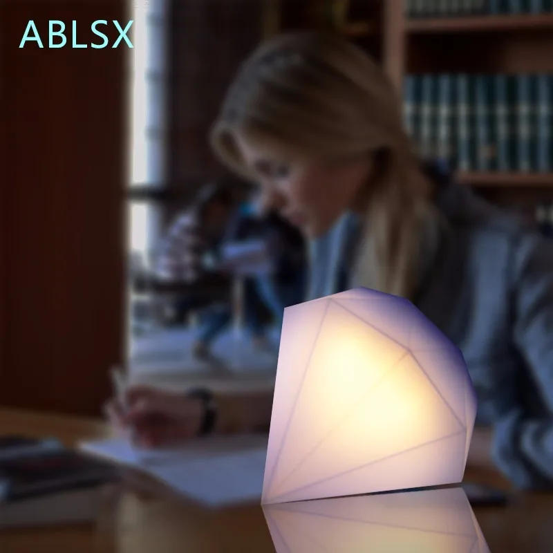 Алмазный светодиодный ночник для женщин Цветной 3D шнек детей спальни