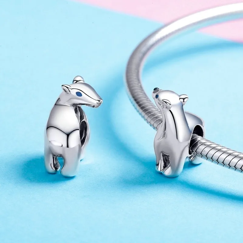 Браслет Pandora Bsc058 из серебра 925 пробы с шариками в виде животных сделай сам |