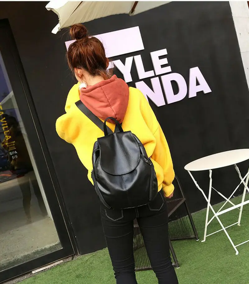 2019 женская сумка школьная для девочек рюкзак из искусственной кожи большой