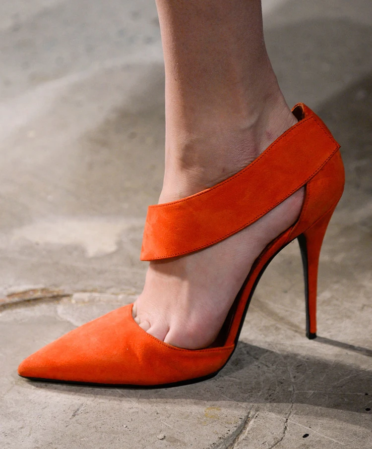 Новинка 2019 бежевые кожаные открытые свадебные туфли невесты с острым носком и