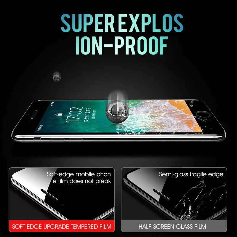 25D Защитное стекло для iphone 7 6 6S 8 Plus X XS ультра тонкое полное покрытие iPhone Защита
