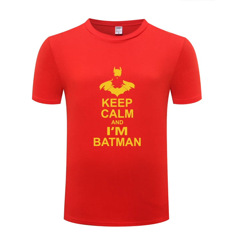 Keep Calm and I Am Batman Movie Мужская футболка мужская Новинка 2018 короткий рукав круглый