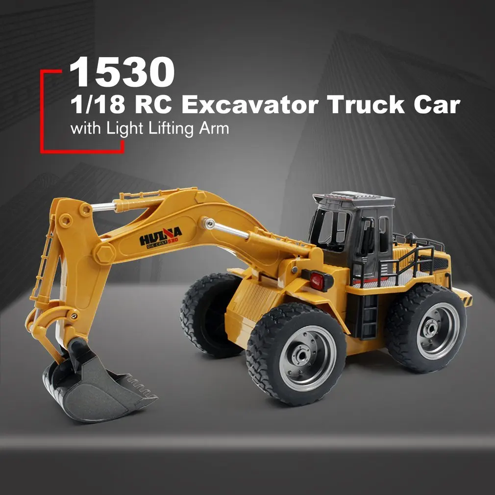 Huina игрушечные лошадки 1530 1/18 6ch Сплав Rc экскаватор Rooter конструирование грузовика