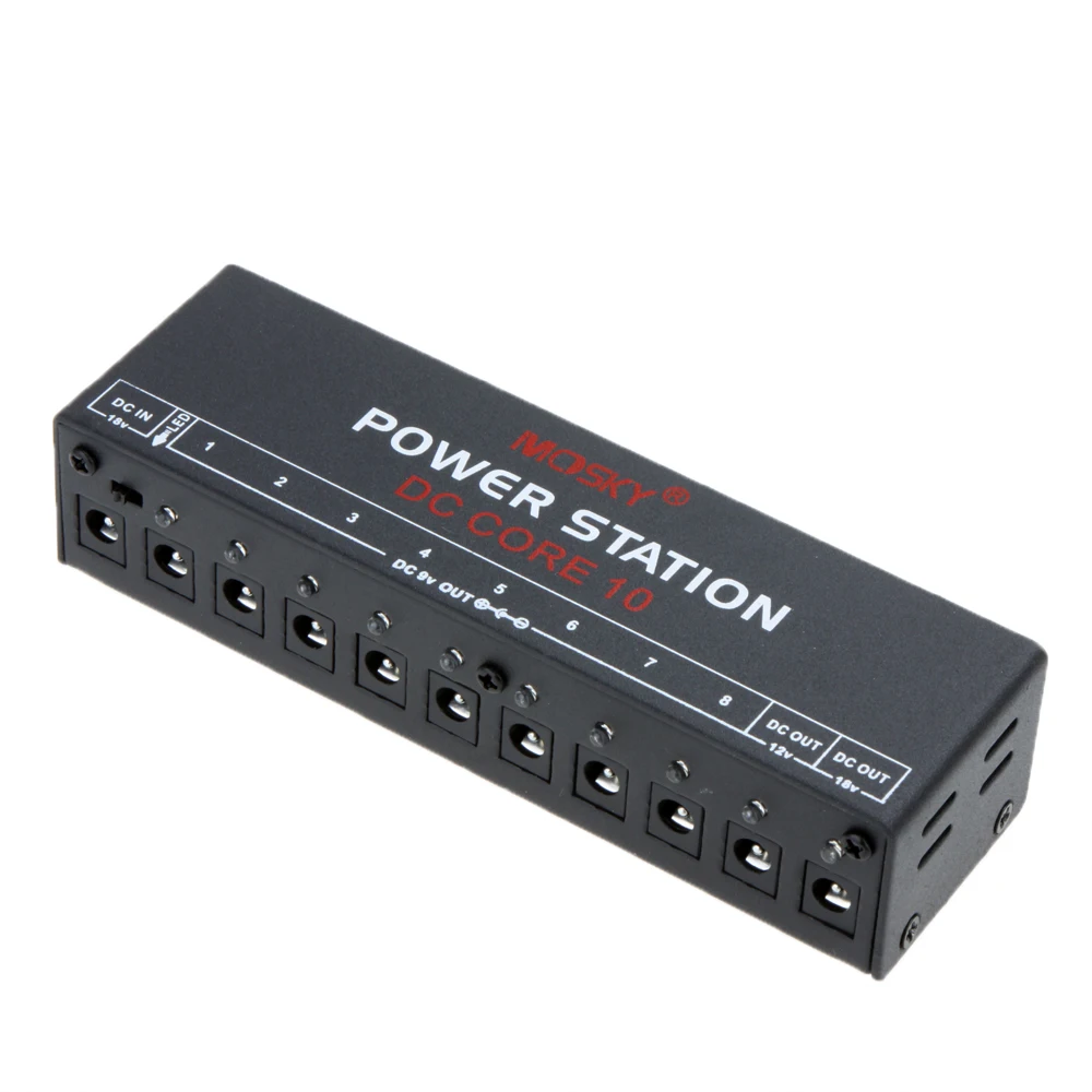 MOSKY DC-CORE10 Mini Guitar Effect Power Supply for 9V 12V 18V Ten Isolated Outputs Compact Portable Parts &amp Accessorie | Спорт и
