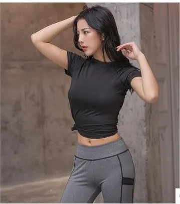 

Женский комплект из 2 предметов для йоги, спортивная одежда, топ с длинными рукавами, леггинсы, бесшовная Спортивная одежда для фитнеса, спортивные костюмы для бега