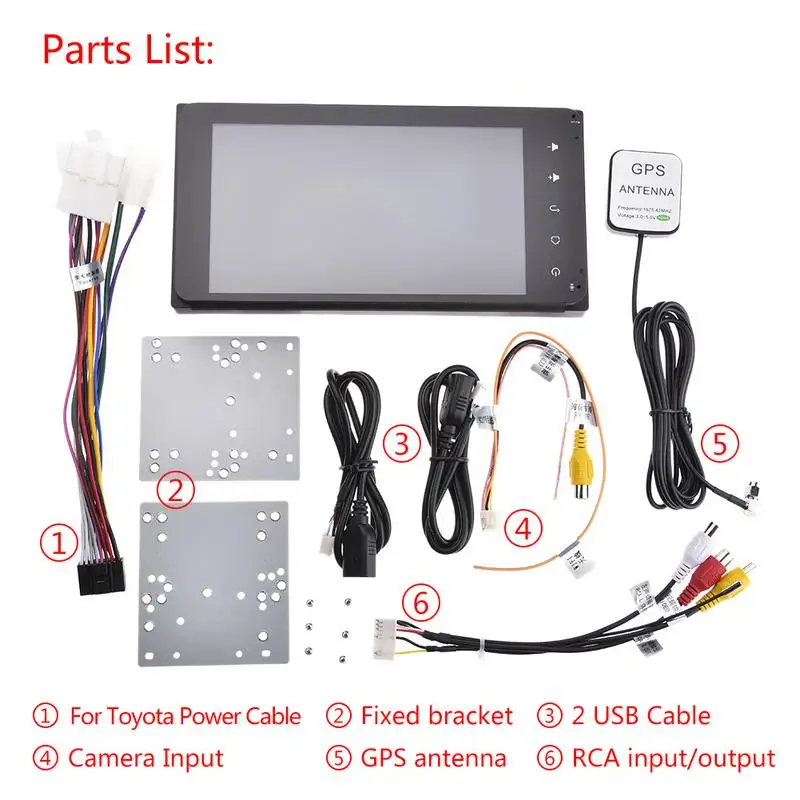 7 дюймов 2DIN Android 4 ядра 6 0 Системы Автомобильный мультимедийный WI FI плеер gps