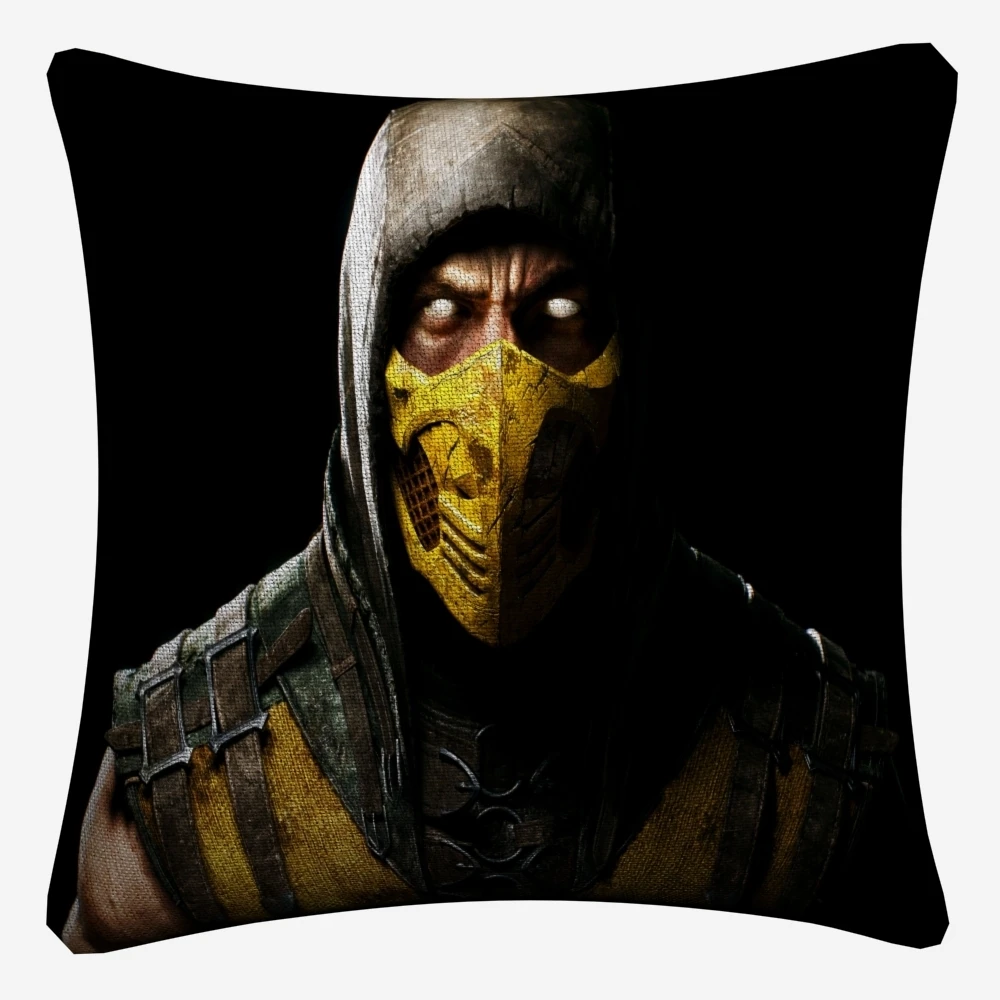 Mortal Kombat Video Game Figures Decorative Linen Cushion Covers For Sofa 45x45cm Cotton Throw Pillow Case Home Decor Almofada | Дом и сад