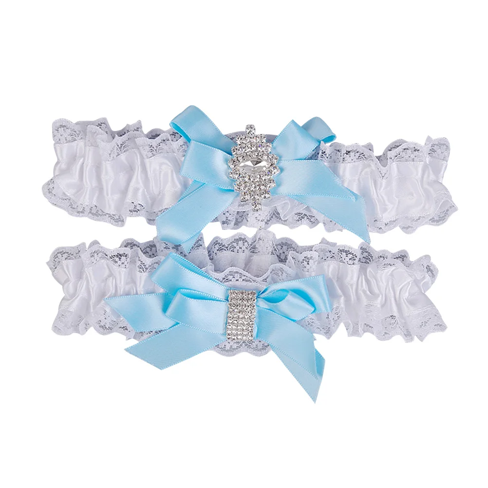 1 пара Западная Свадьба Подвязка невесты со стразами Свадебные эластичные
