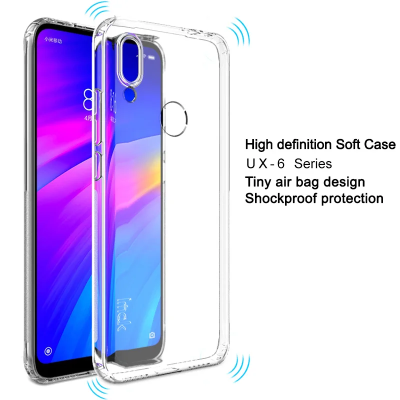 IMAK Прозрачный ТПУ чехол для Xiaomi Redmi Note 7 Pro/Redmi Мягкий силиконовый | Мобильные