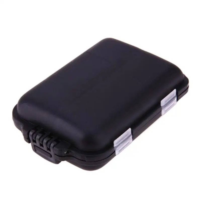 10 Compartments Fishing Tackle Box Lure Spoon Hook Rig Bait Plastic Storage Case Accessory Square Fishhook | Спорт и развлечения
