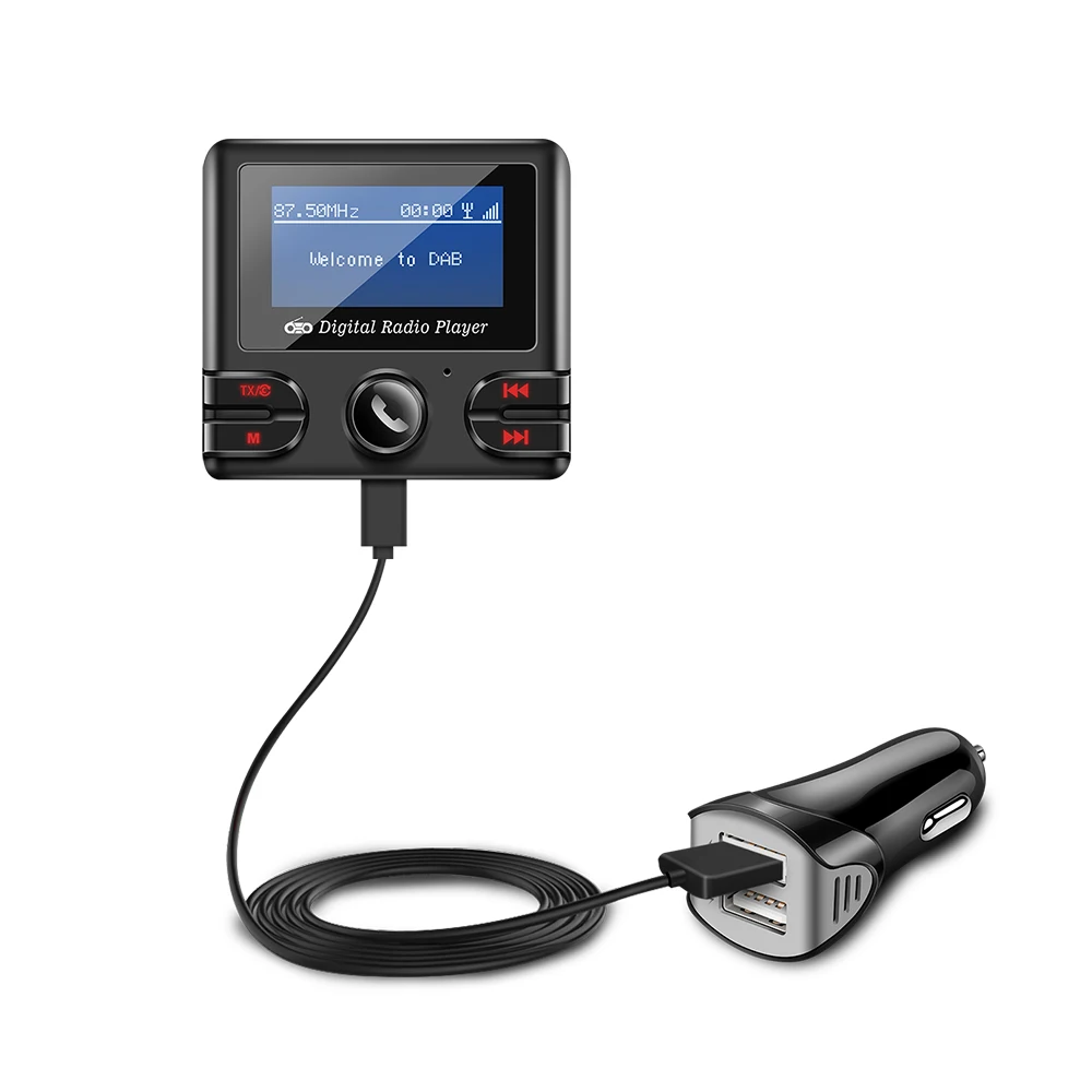 DAB приемник Bluetooth4.2 автомобильный комплект музыкальный плеер fm-передатчик