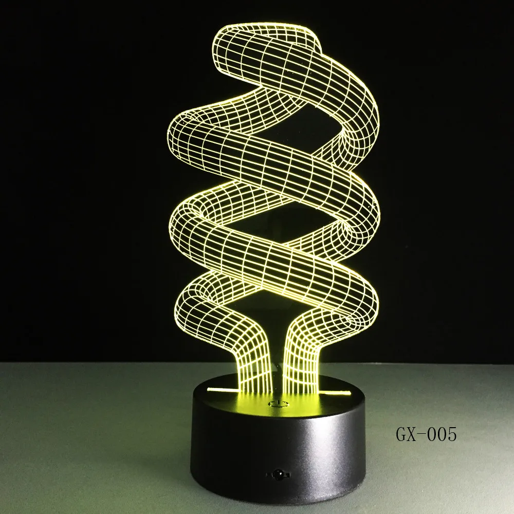 DNA 3D настольная лампа светодиодный визуальный абстрактный цифровой атмосферный