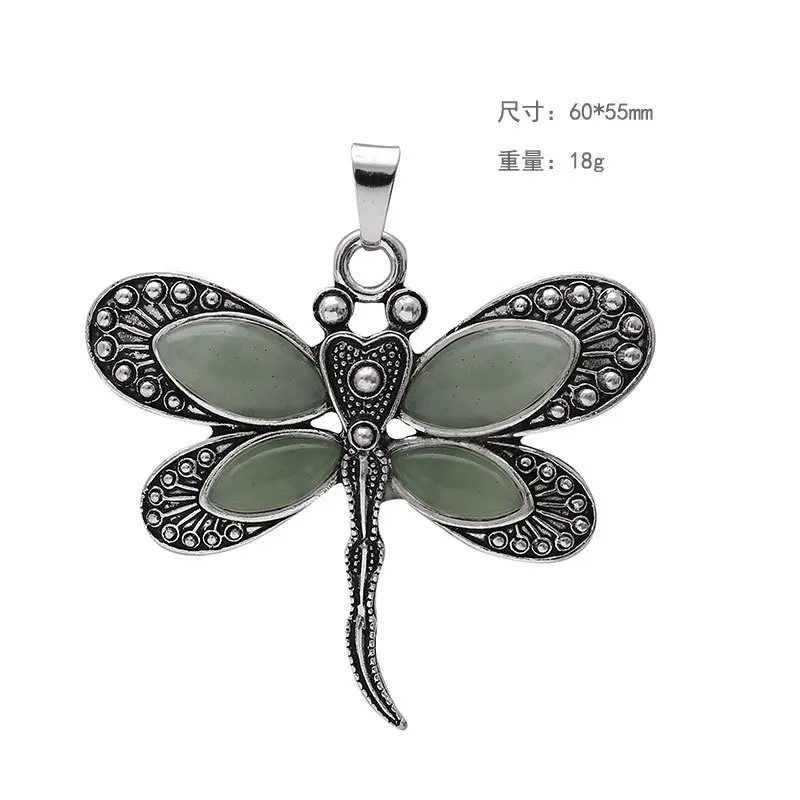 Стрекоза Бабочка Сова опал камень восстанавливающее искусство подвеска из камня