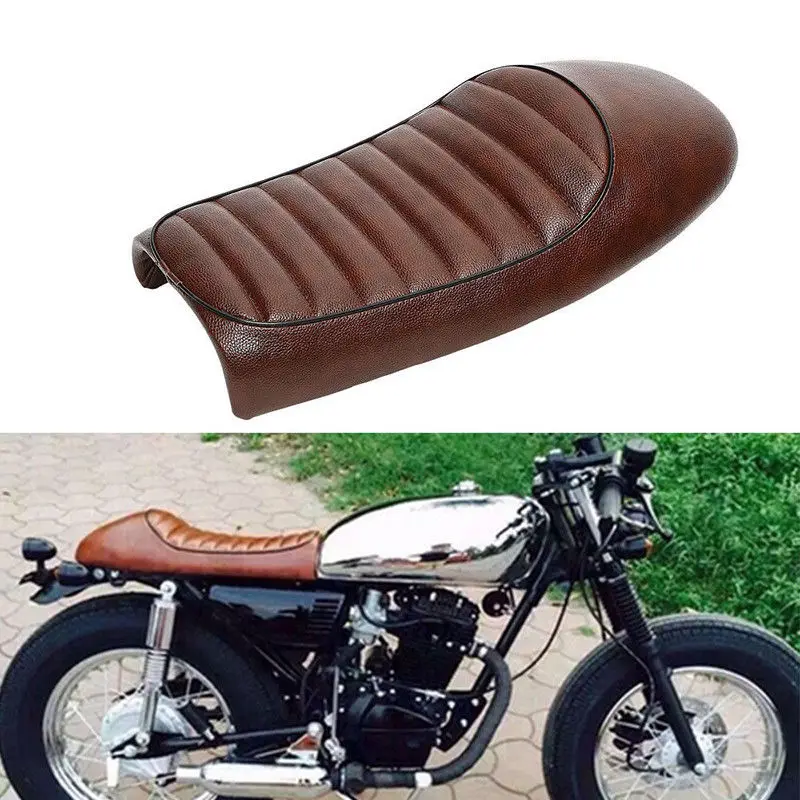 Motorcycle Retro Cafe Racer Seat Saddle Flat Pan Brat Vintage Scramble For Cg125 Cb350 Cb400 Cb500 Cb750 Sr400 Xj Xs Pu L | Автомобили и