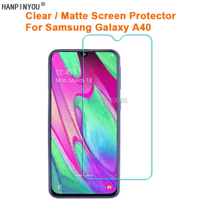 Для Samsung Galaxy A40 A405 5 9 &quotпрозрачная глянцевая/Антибликовая матовая защитная пленка