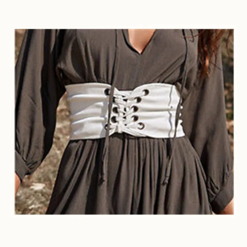 Модная женская широкая тонкая ткань эластичная лента с завязкой белая черная