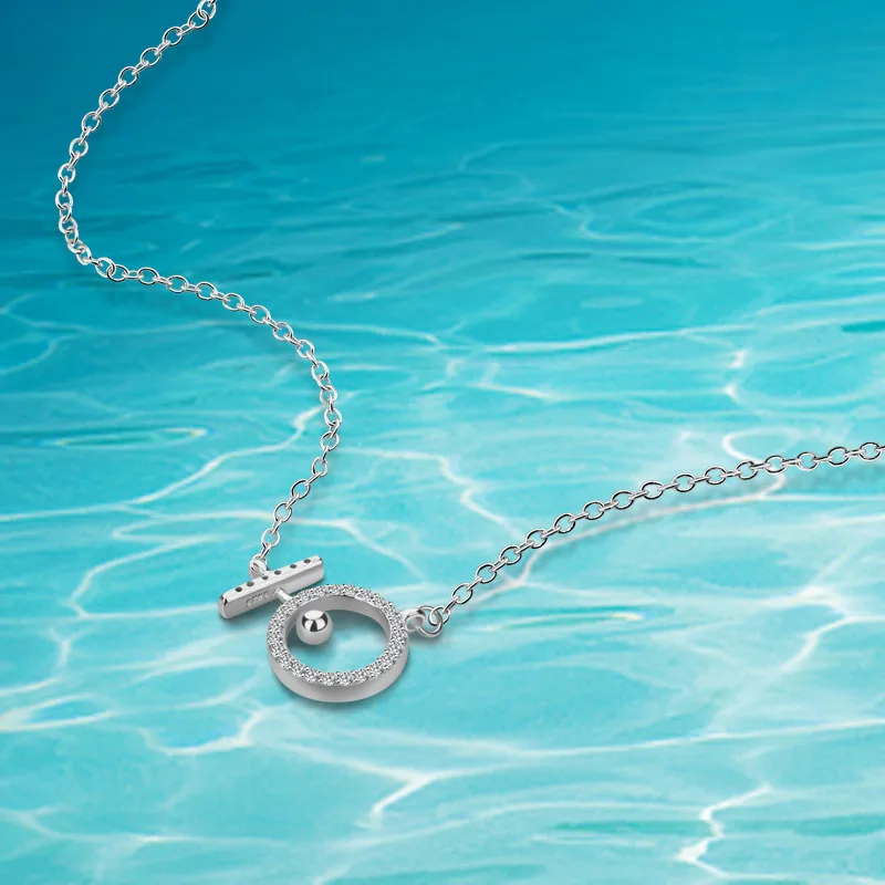 

Rose gold libra pendants jewelry 925 sterling silver circle necklaces for women's fashion accessories wholesale and retail