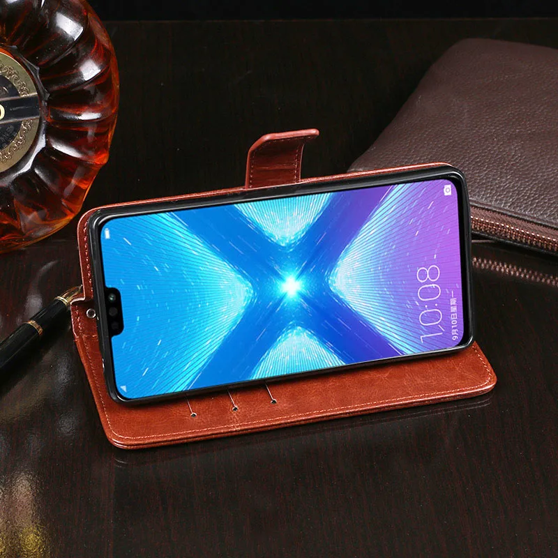 Чехол для Huawei Honor 8X деловой Магнитный Флип кошелек кожаный чехол телефона Max