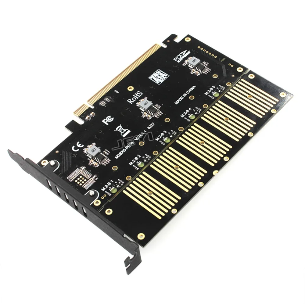 Карта расширения JEYI PCIE 5 m. 2 SATA карта PCIE3.0 RAID матрица * ssd ngff m.2 Softraid большая мощность