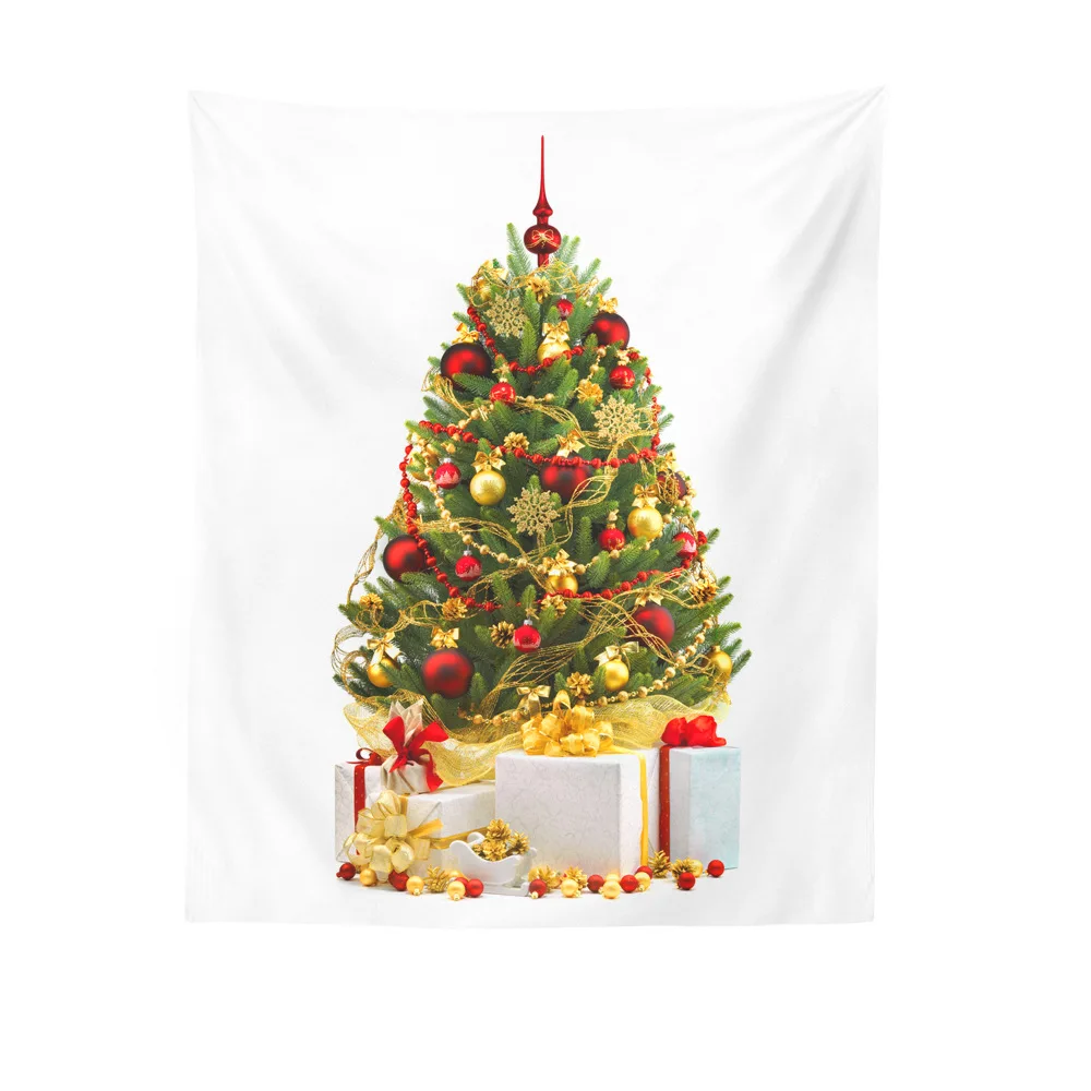 Цвет Рождество гобелен с изображением деревьев гостиная цвет ed огни дерево