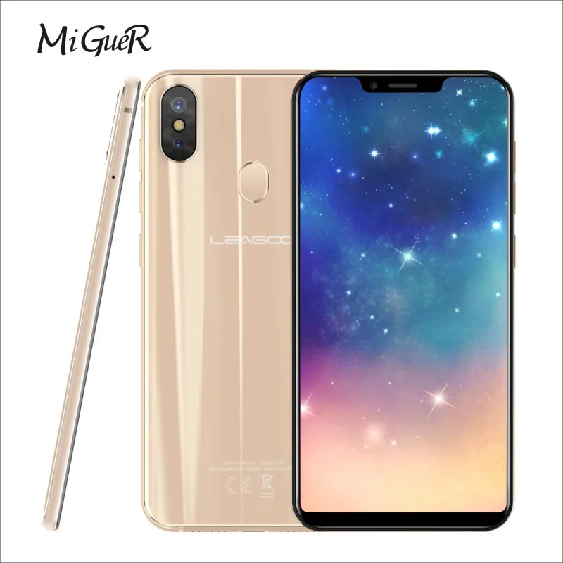 LEAGOO S9 Face ID 4G мобильного телефона OTG 5 85 &quotHD + ips 19:9 Экран 4 Гб 32 ГБ Android 8 1 MT6750 Octa Core 13.0MP