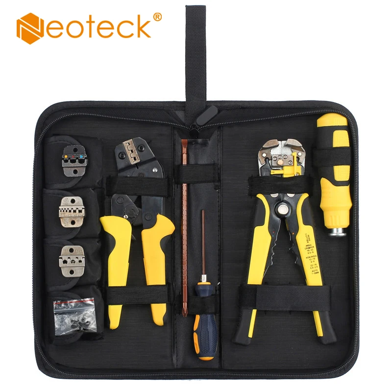 Инструмент для зачистки и обжима проводов Neoteck 0 14-6 мм2 регулируемый диапазон