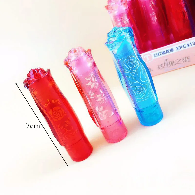 1 шт. милый ластик губная помада каваи цветок карандаш для детей девочек подарок