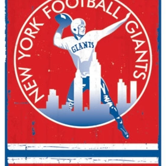 New York Giants Ретро логотип 15 плакат печать (22x34)|Таблички и знаки| |