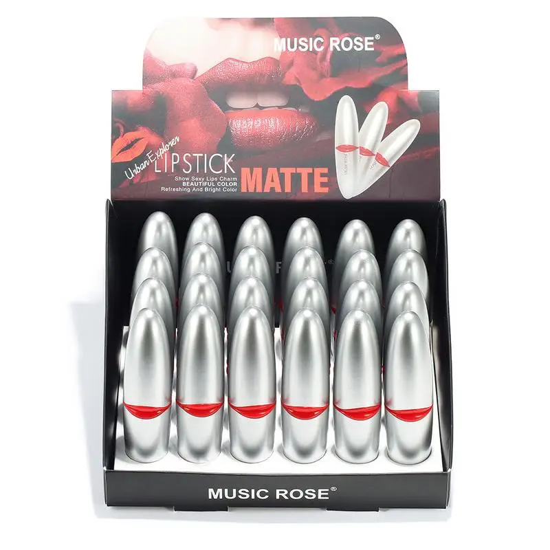 24 Color Optional Lipstick Sexy Bright Non-stick Cup Moisturizing Long Lasting Highly Pigmented |