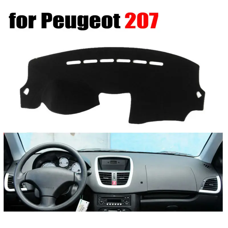 Приборная панель автомобиля охватывает коврик для Peugeot 207 все годы левого привода