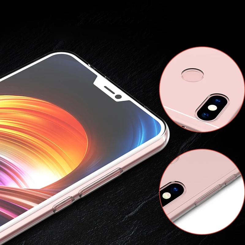 Противоударный чехол для Xiaomi redmi Note 6 Pro прозрачный из ТПУ Redmi note чехлы pro