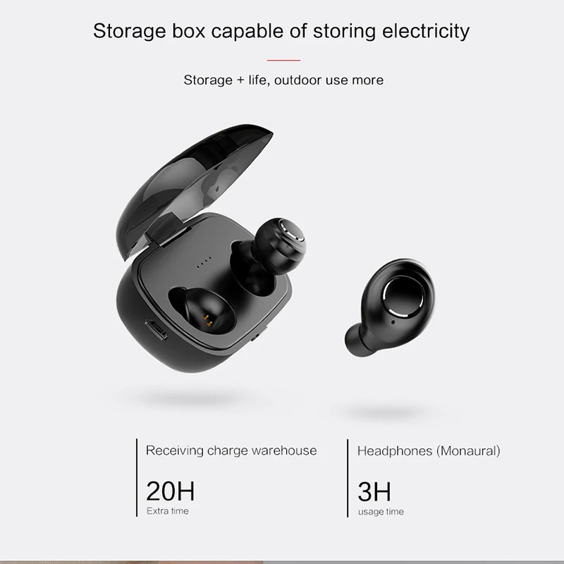 CLAITE TWS True беспроводные bluetooth наушники IPX5 водонепроницаемые потовые с