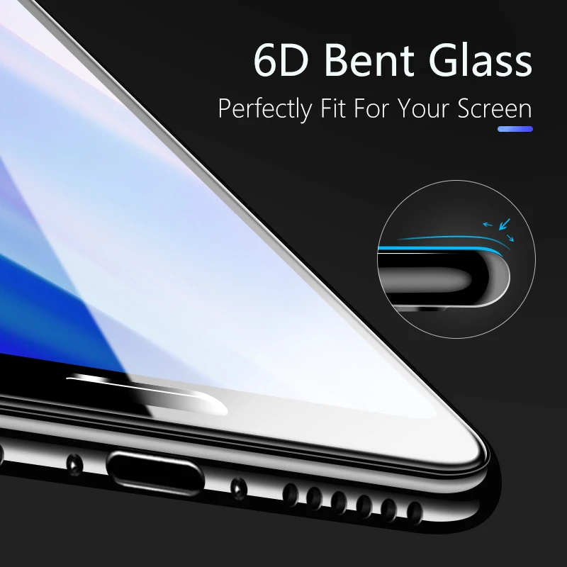 6D полный закругленный протектор экрана для huawei P20 Lite закаленное стекло 3D Защитная