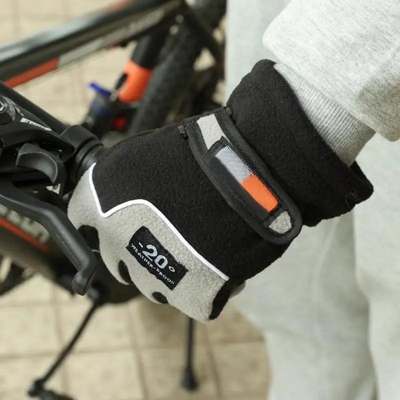 2 шт. Зимние новые флисовые перчатки с полными пальцами для занятий спортом на