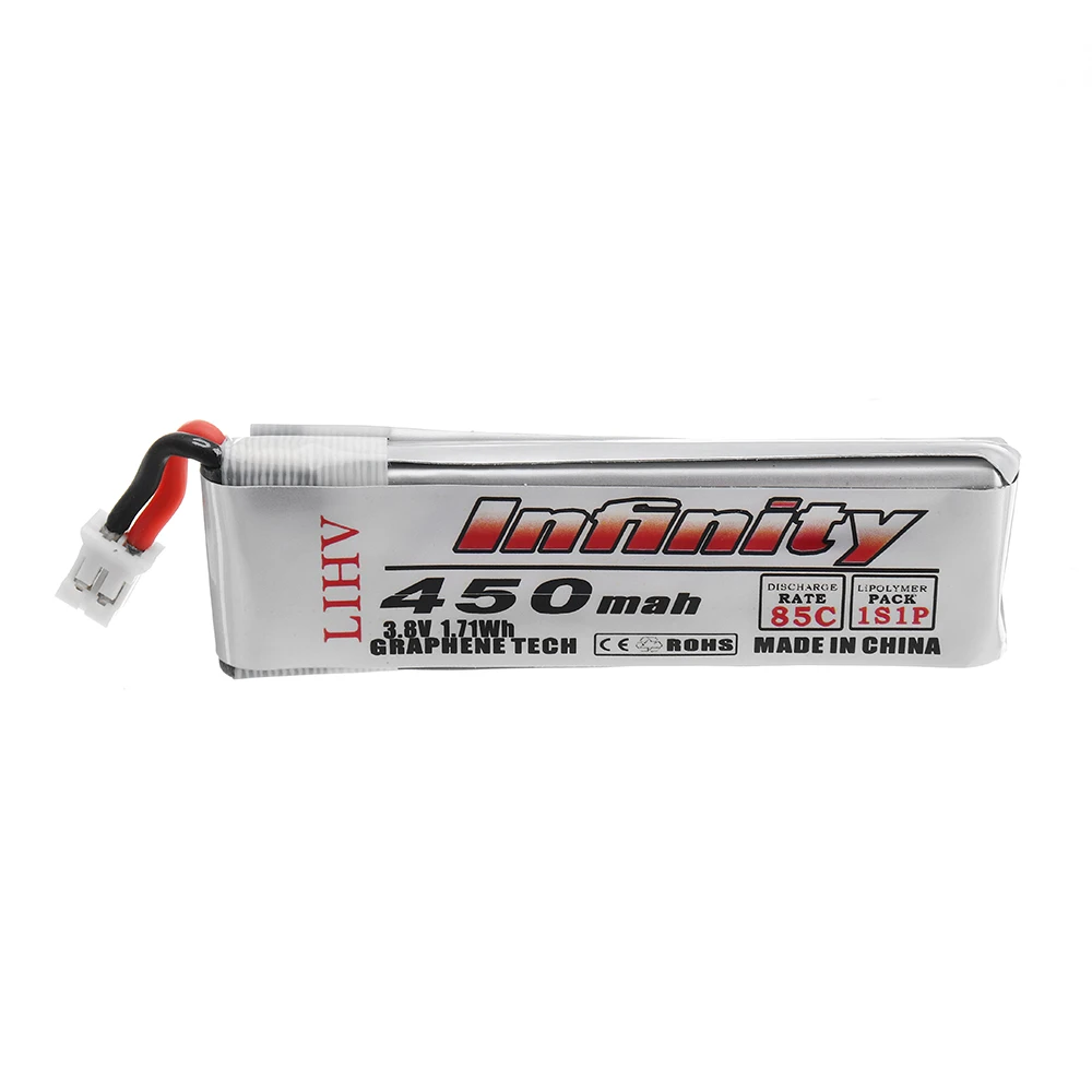 2 шт. для AHTECH 3 7 V 8 450mAh 85C 1S перезаряжаемая литиевая и PH2.0 вилка Lipo батарея моделей RC