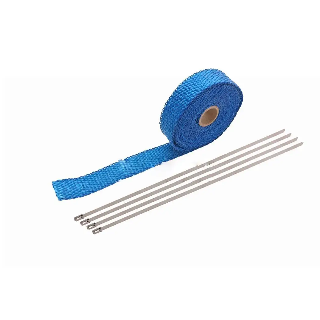 General Car Motorcycle Heat Exhaust Wrap Roll with Stainless For cars motorcycle etc Ties Steel | Автомобили и мотоциклы