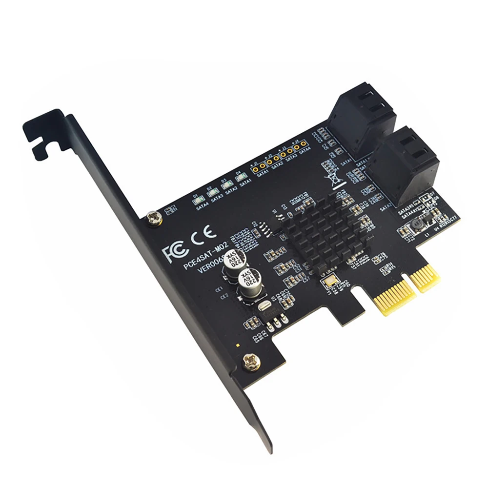 SATA 3 0 карта расширения для PCI E 4 порта 6G Riser Card Расширенная IPFS преобразования