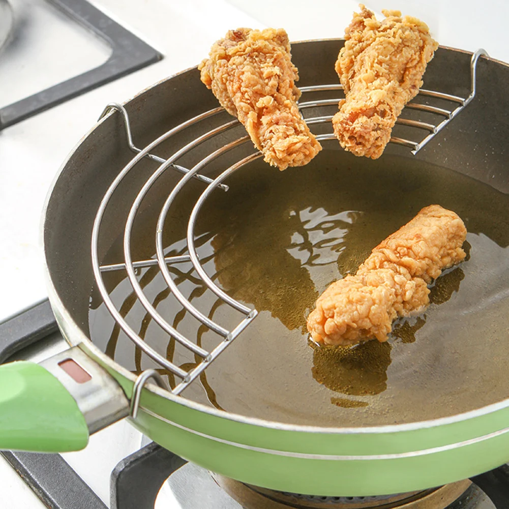 Боковая полка для слива масла полукруглая из нержавеющей стали кухонный