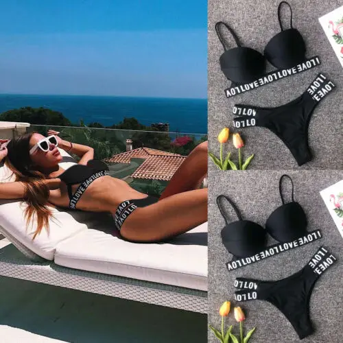 2019 сексуальный бюстгальтер с мягкими чашечками комплект бикини купальник