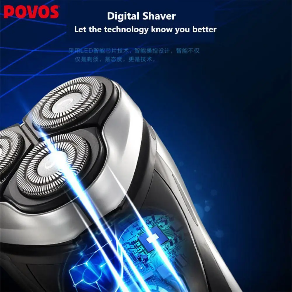 Горячая POVOS Прямая продажа с фабрики перезаряжаемая электрическая бритва