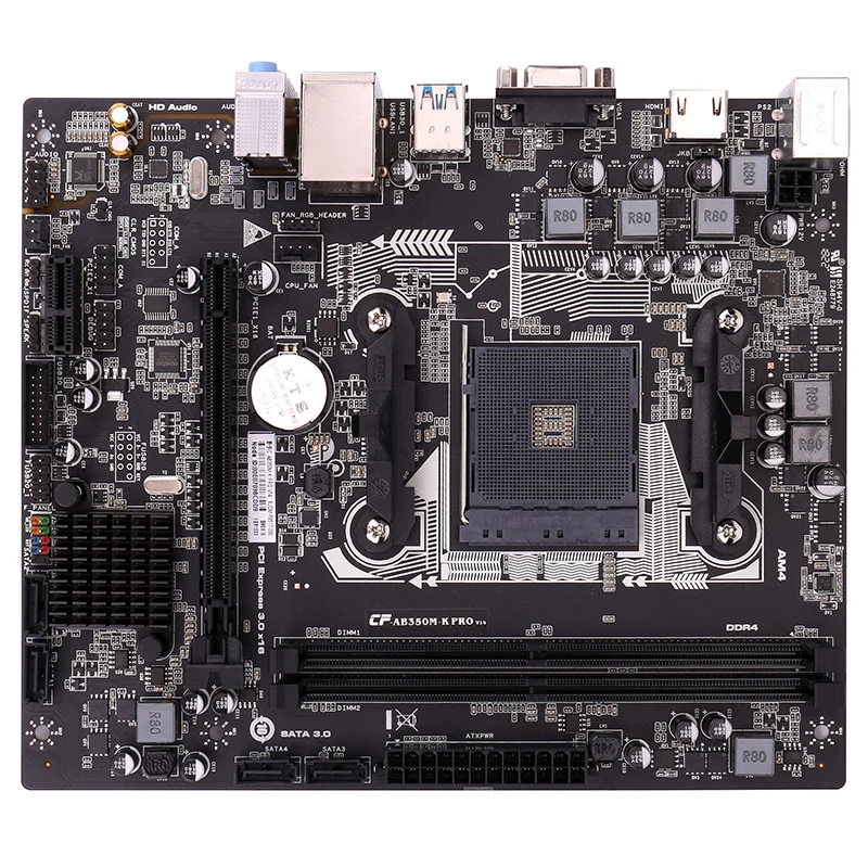 Красочные C AB350M K PRO V14 материнской платы с чипсетом AMD mATX/двухканальный DDR4 SATA3.0 USB3.0