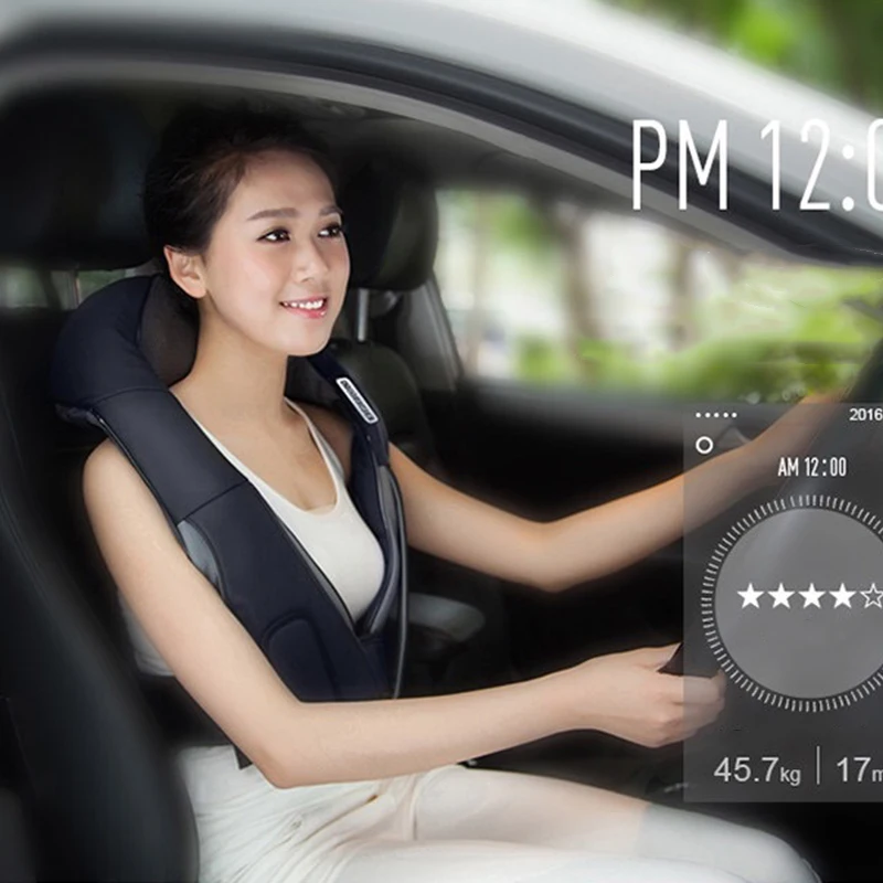 U образный Электрический массажер для шеи шиацу разминающий тела массажная