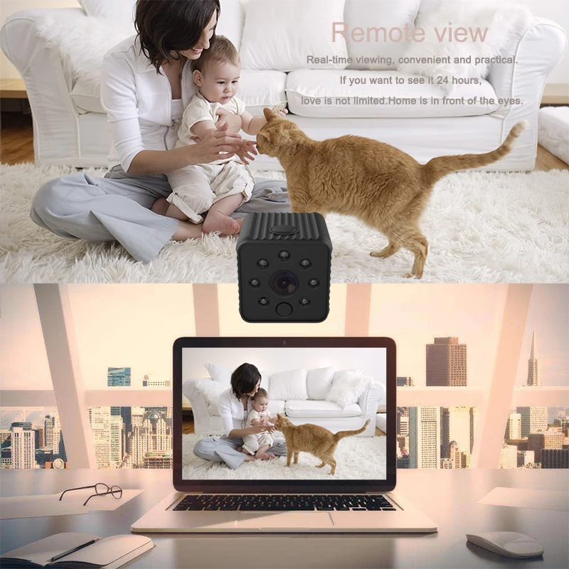 Мини WiFi камера 1080P HD Беспроводная видеокамера маленькая микро-камера Обнаружение