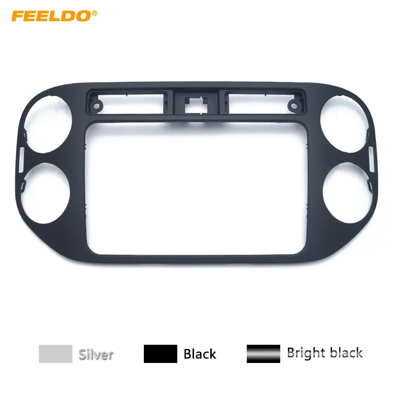 

FEELDO 2Din Car Radio Fascia Frame for Volkswagen Tiguan 2013-2019 Stereo Panel Dash Mount Trim Installation Kit#2072