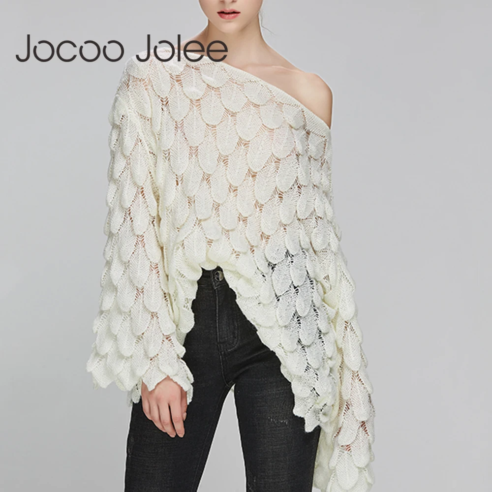 Jocoo Jolee элегантный свитер для женщин 2018 повседневные Модные свободные женские