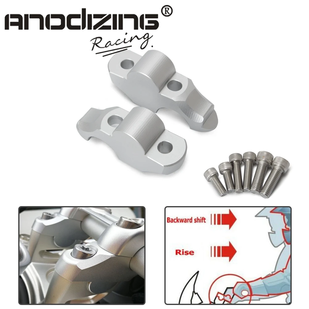 Анодированный CNC Руль Riser Up 28 мм зажим назад Move 25 крепление для BMW RnineT R NineT Nine T R9T 14