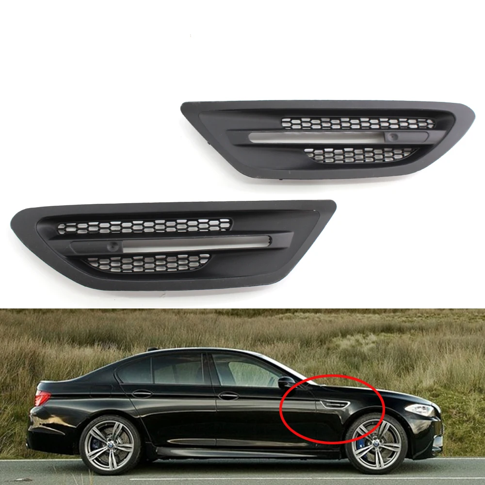 Матовый черный для BMW F10 Sedan 5 Series M5 боковое крыло решетка 11 17 4DR ABS|Гоночные решетки|