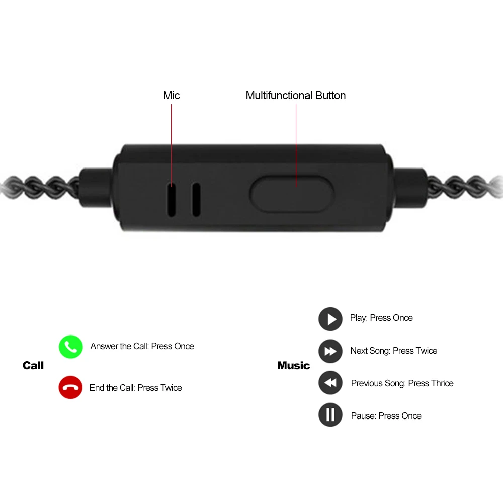 BQEYZ KC2 DIY наушники проводные 2BA + 2DD гибридные динамические HIFI для бега спортивные