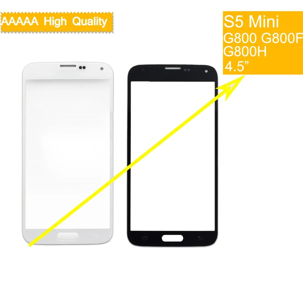 

10 шт./лот для Samsung Galaxy S5 Mini G800F G800H G800, сенсорный экран, передняя стеклянная панель, сенсорный экран, сменная внешняя линза